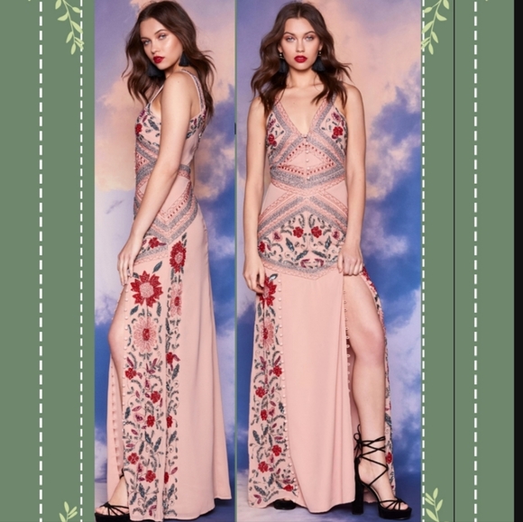 Nasty Gal Studio Ashley Beaded Dress - Picture 1 of 9